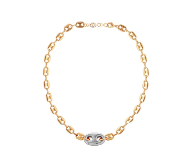 Mixed Metal Mariner Link Necklace