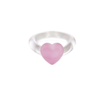 Love See Through Pink Glass Ring
