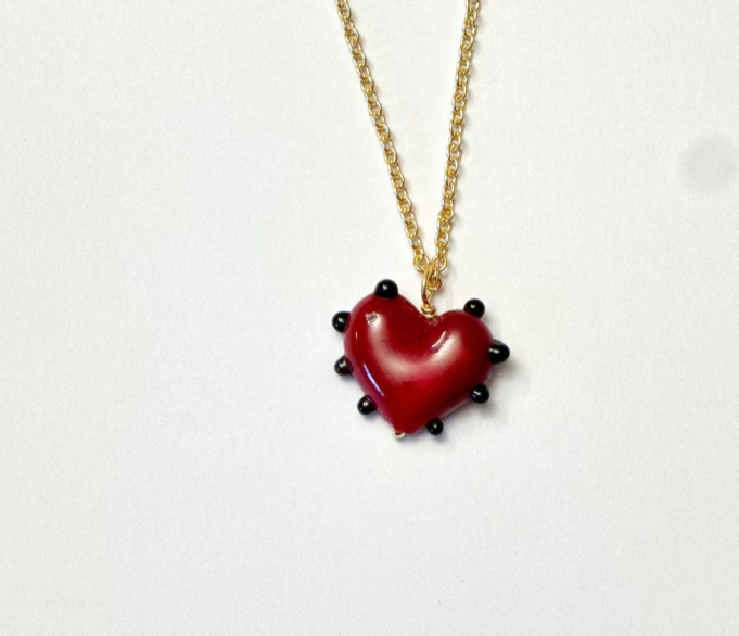 Red Milagros Trace Chain Necklace - SAMPLE