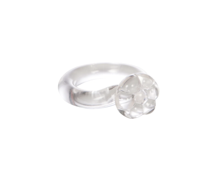 Daisy Clear Glass Ring