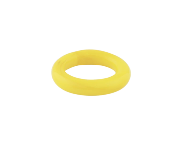 Linea Opaque Yellow Glass Ring