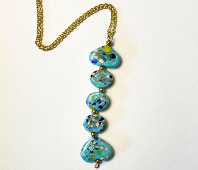 XL Carpa Fish Chain Necklace Zero Waste Blue- SAMPLE