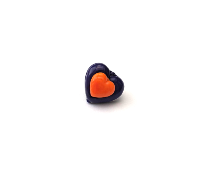 Heart Button Stud- SAMPLE