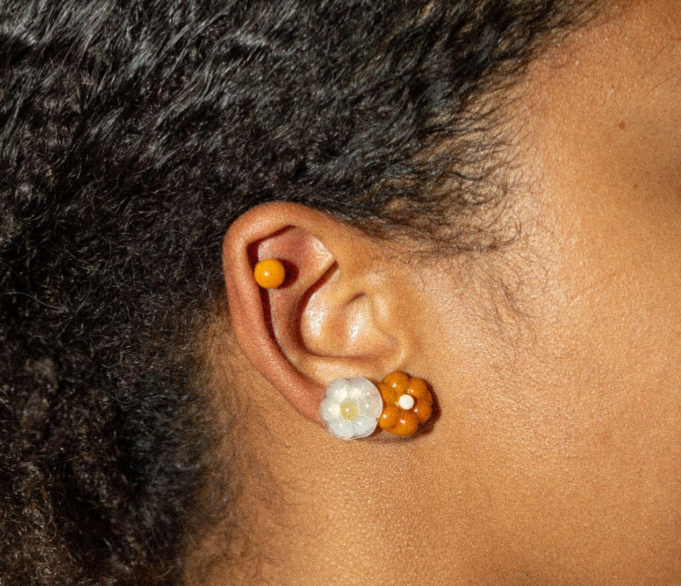 Bolita Mustard Stud Earring