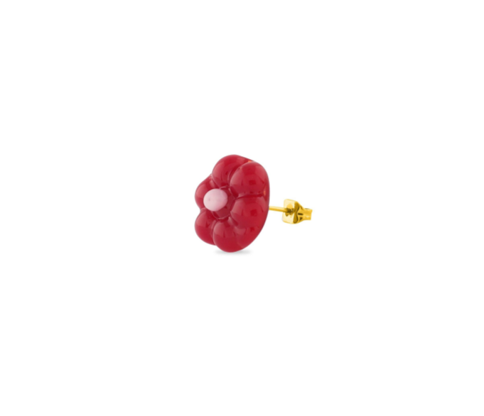 Daisy Red Stud Earring