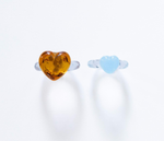 XL Love Amber Glass Ring