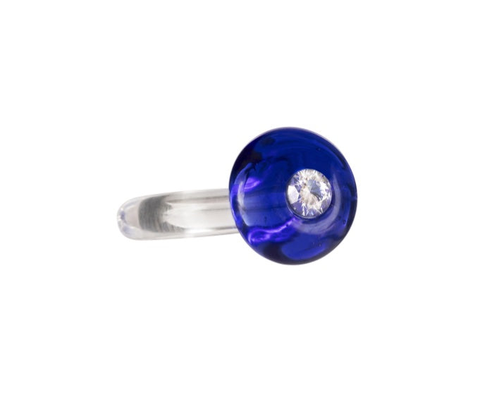Zirconite Blue Glass Ring
