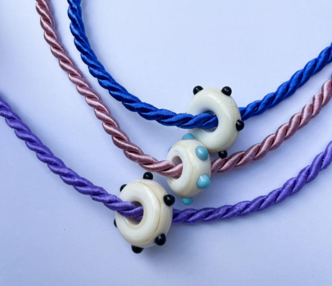 Froot Loop & Silk Cord Necklace-SAMPLE