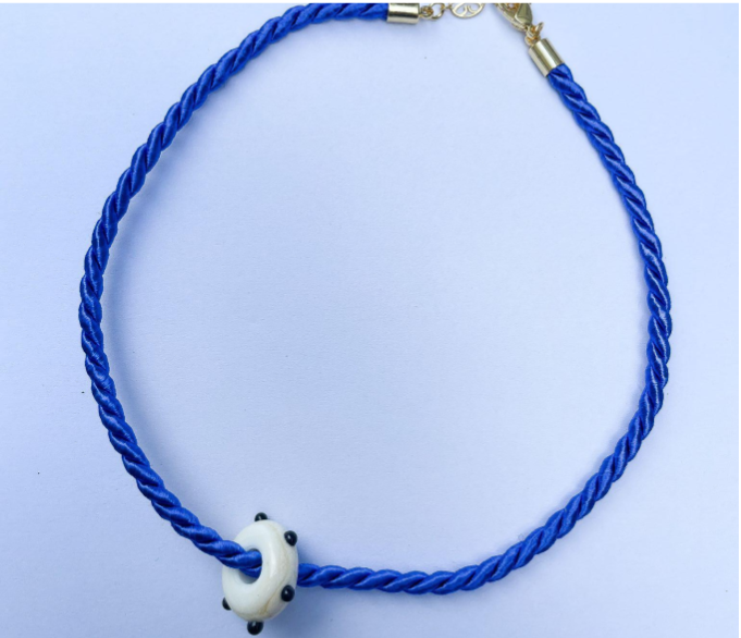 Froot Loop & Silk Cord Necklace-SAMPLE