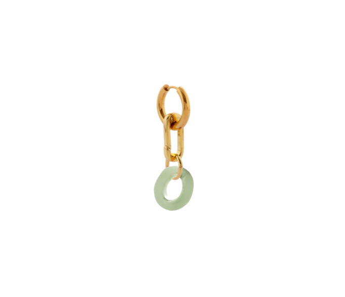 Toggle Link Green Earring