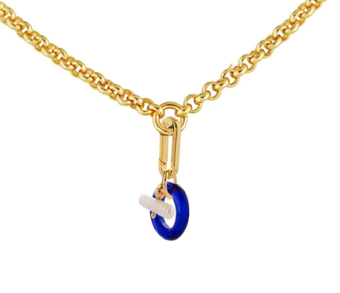 3 in 1 Toggle link with Belcher chain BLUE
