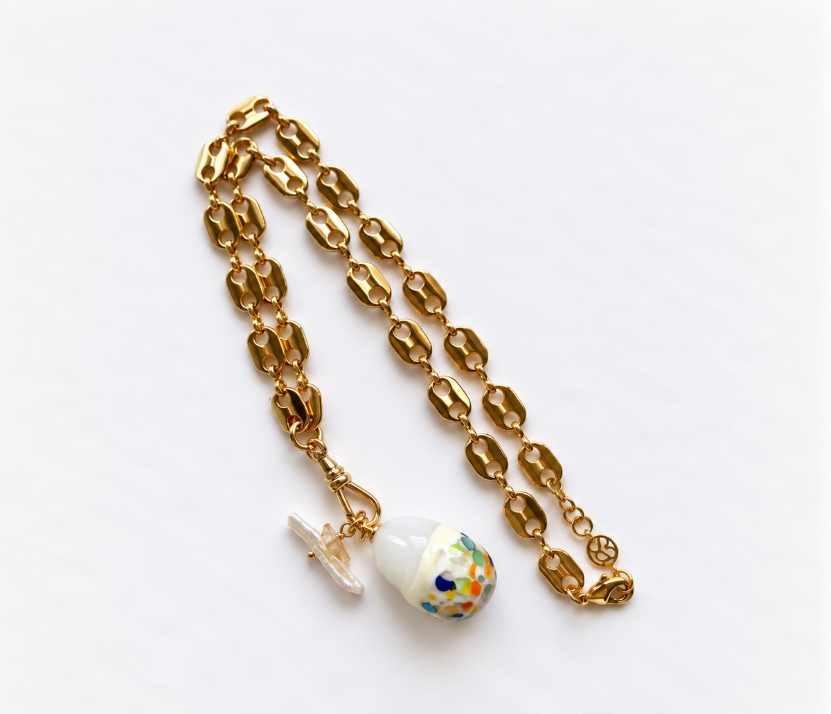 XL Glass Baroque Pearl Necklace - 1 IN STOCK