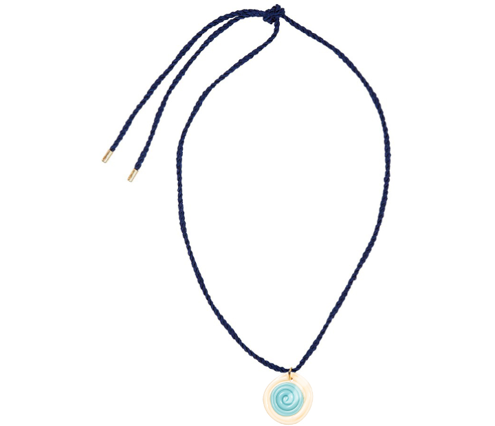 Vrellos Sea Urchin Glass & Silk Cord Necklace