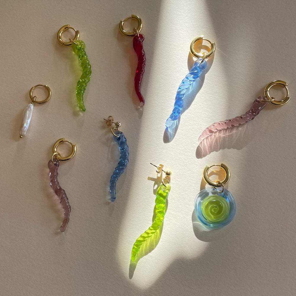 Posidonia earrings Green Pair