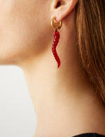 Posidonia Red Glass Earrings