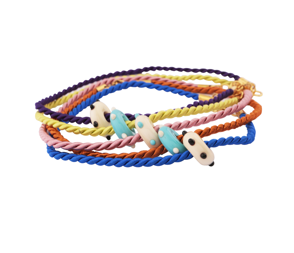 Froot Loop & Silk Cord Necklace