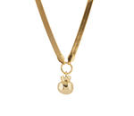 Gold Pomegranate & Snake Chain Necklace