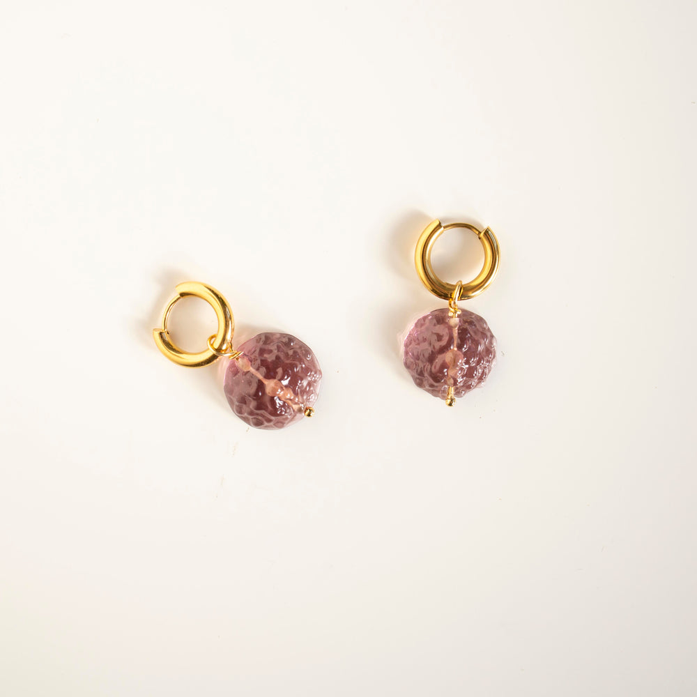 Flat Glass Pebble PAIR - SAMPLE