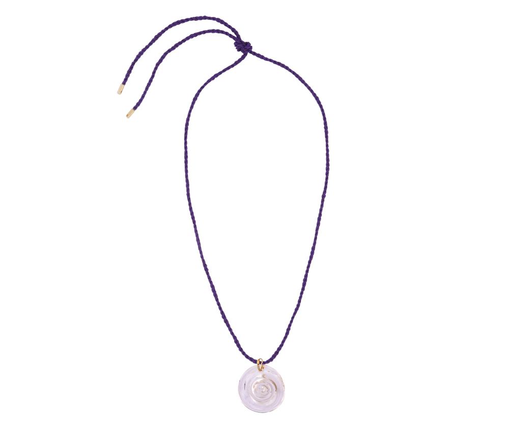 Mani Sea Urchin Glass & Silk Cord Necklace