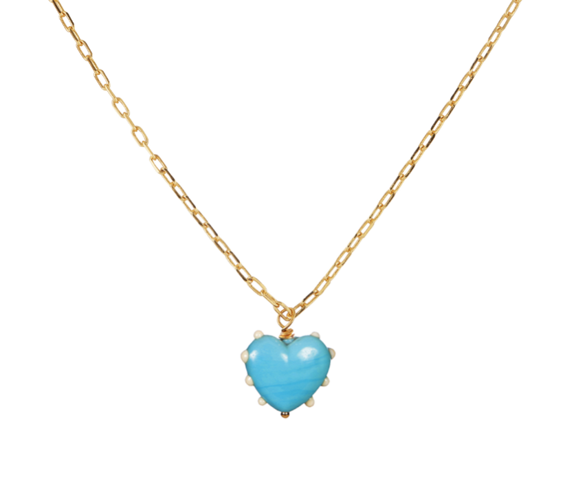Milagros Heart & Link Chain Necklace