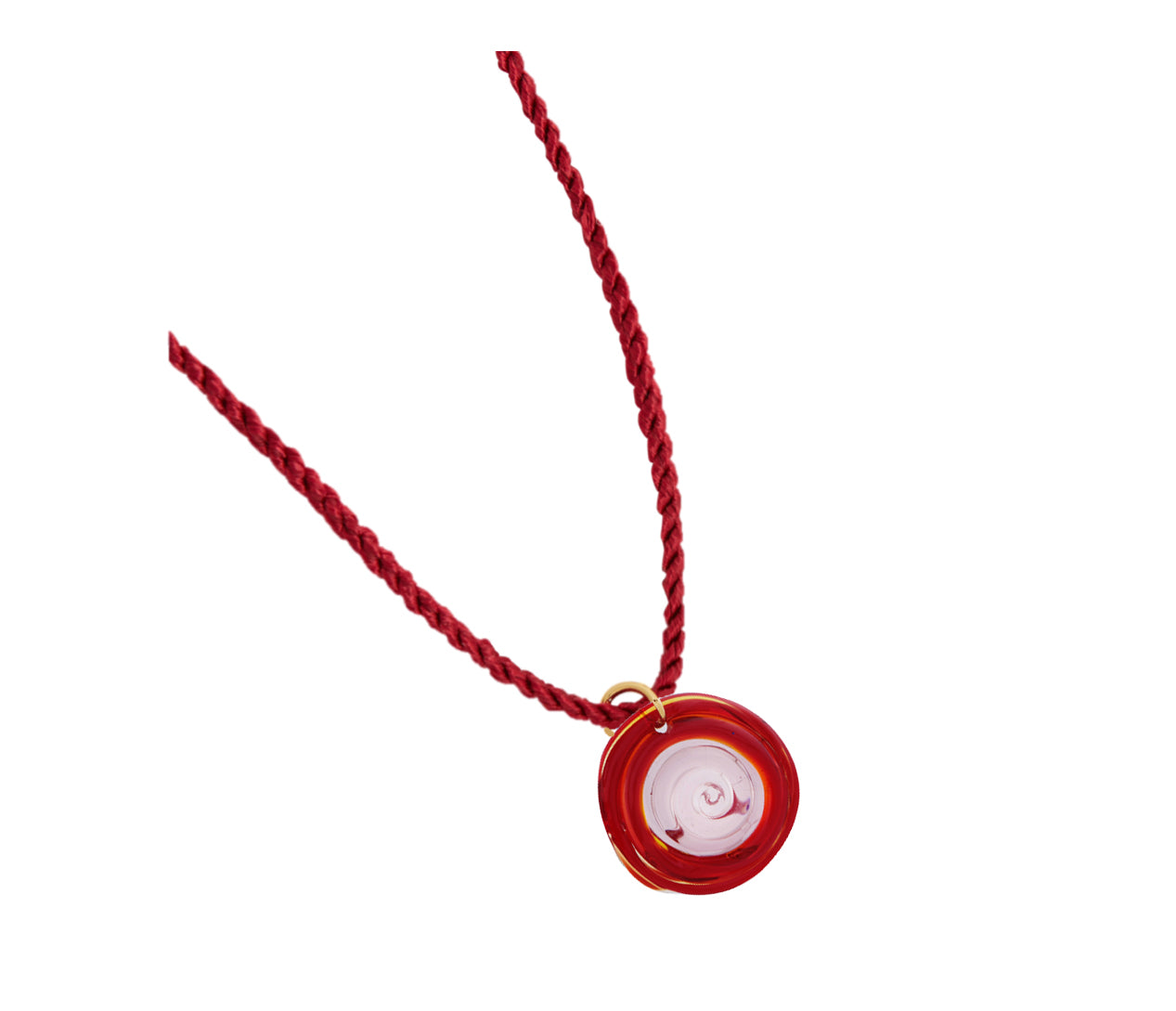 Dapia Sea Urchin Glass & Silk Cord Necklace
