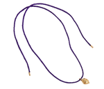 Gold Lemon & Silk Cord Necklace