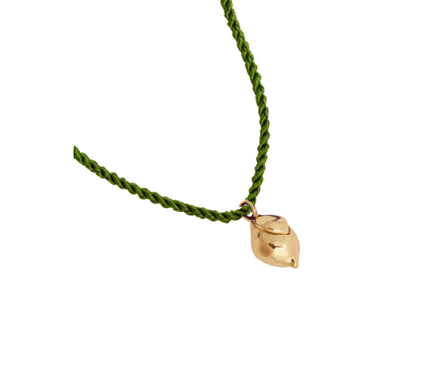 Gold Lemon Silk Cord Necklace sandralexandra