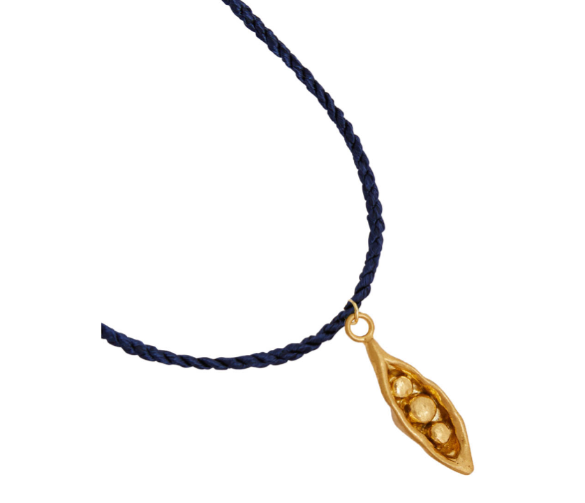 Black silk best sale cord necklace