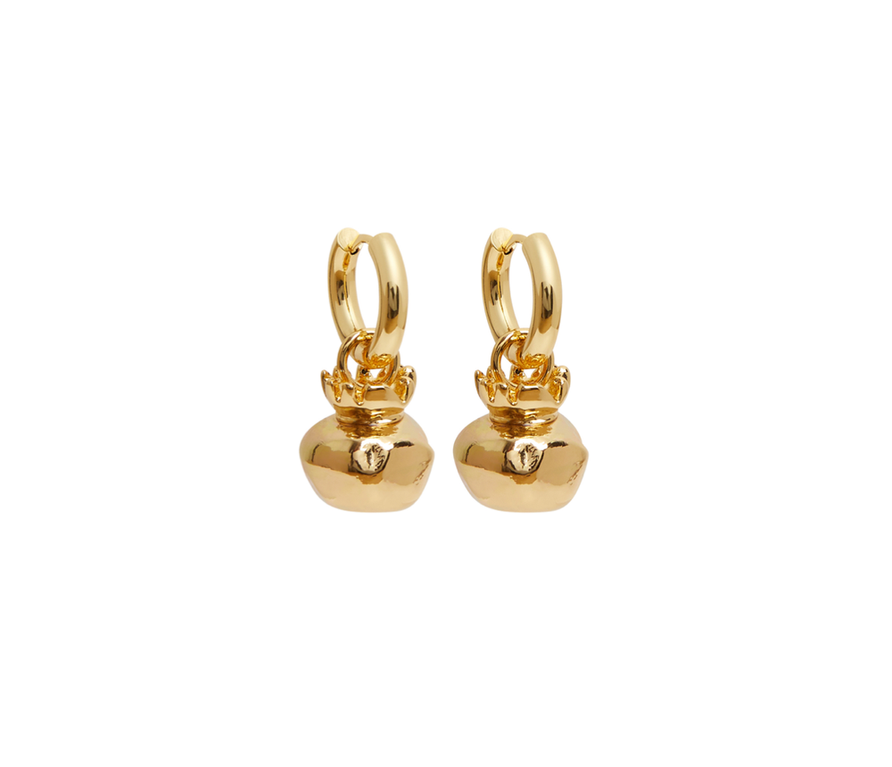 Gold Pomegranate Earrings