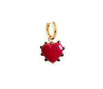 Milagros Heart Red Earring