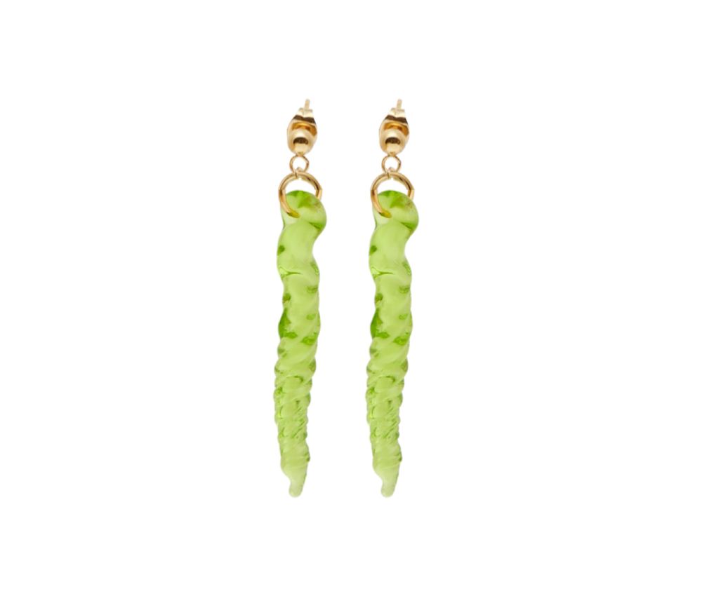 Posidonia earrings Green Pair