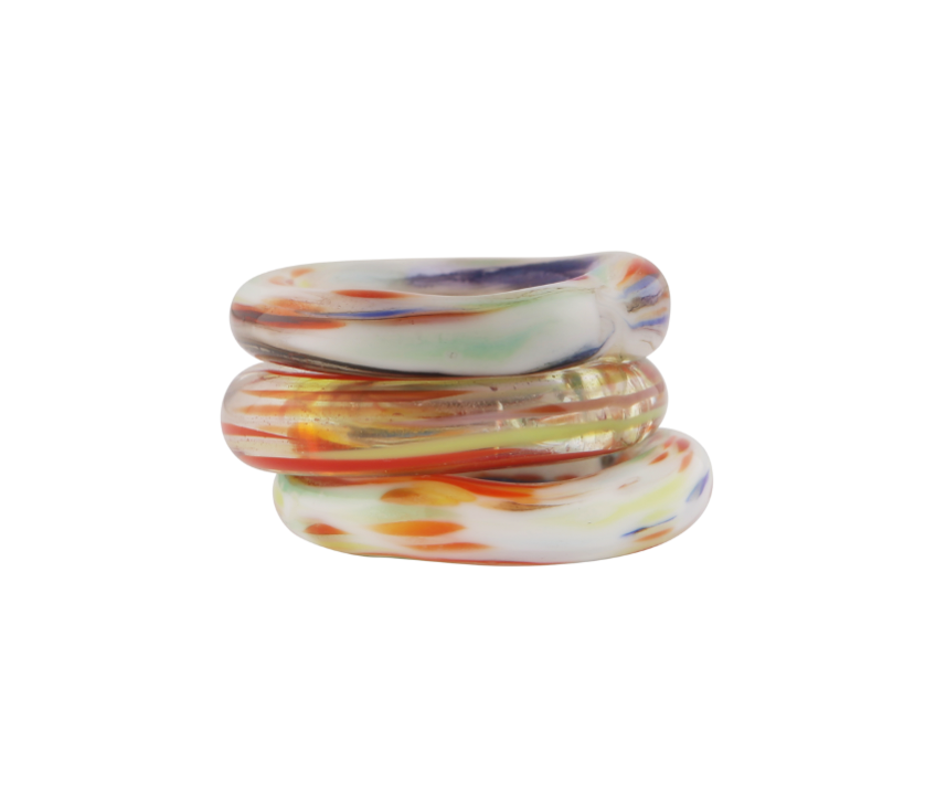 Linea Zero Waste Ivory Glass Ring