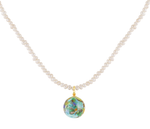 Zero Waste Orbit Pendant Pearl Necklace
