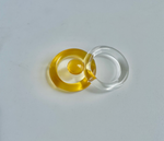 Linea Yellow Translucent Glass Ring