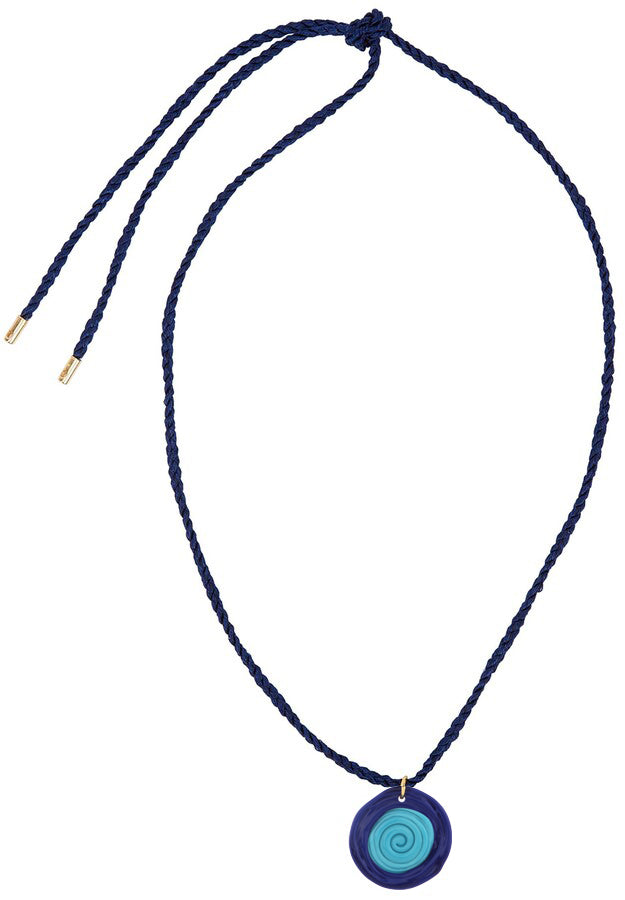 Bikini Sea Urchin Glass & Silk Cord Necklace