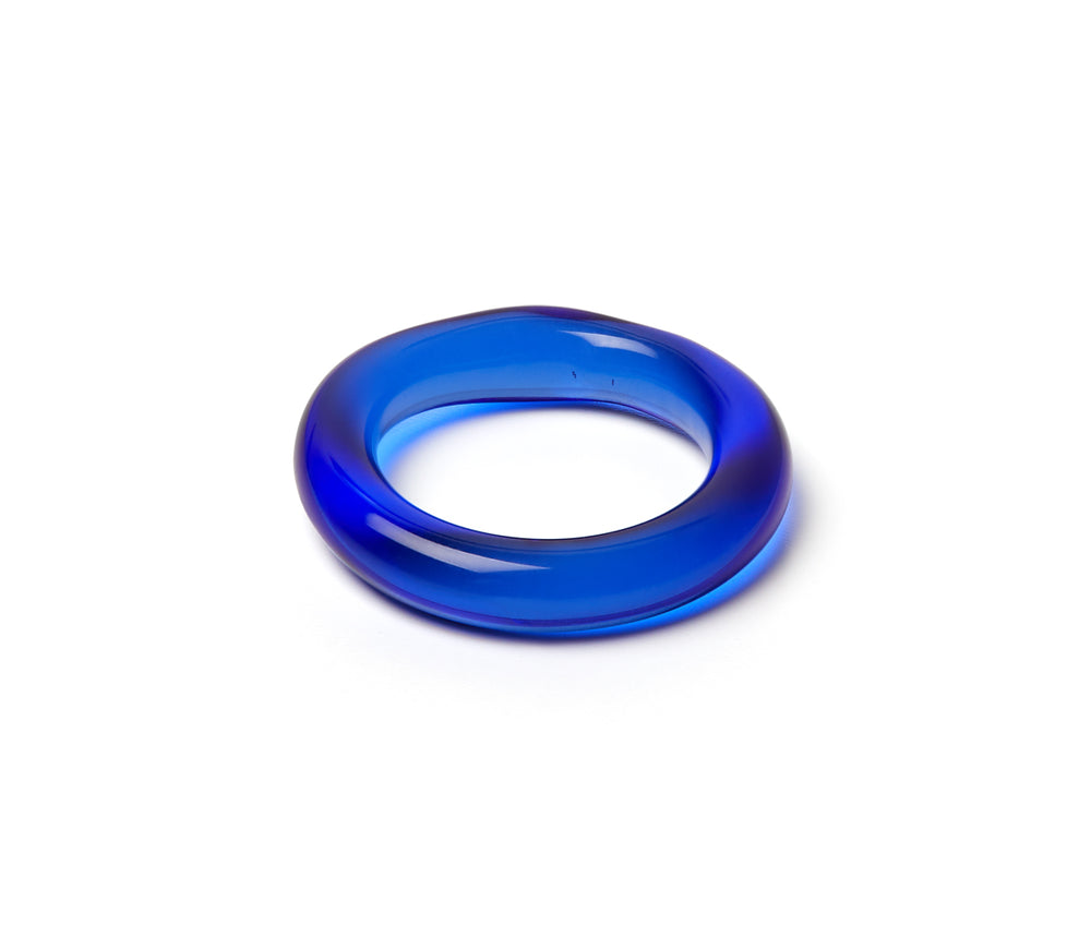 Linea Navy Blue Glass Ring
