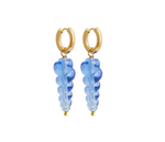 Sea Shell Blue Glass Earrings