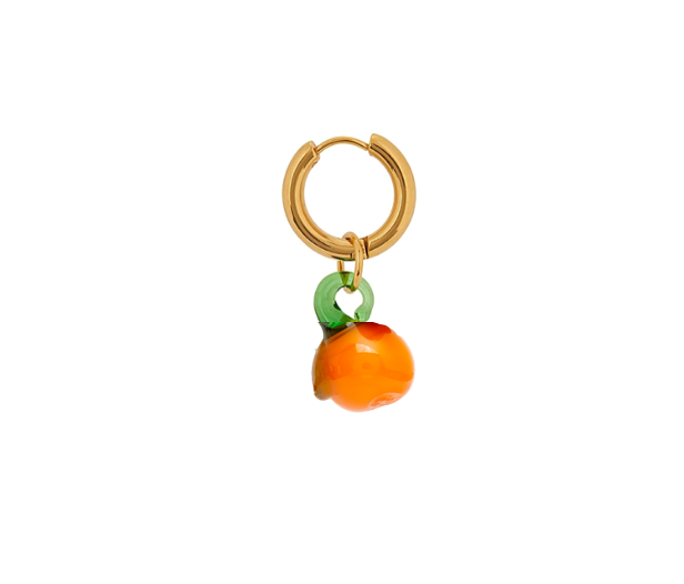 Orange Glass Earring