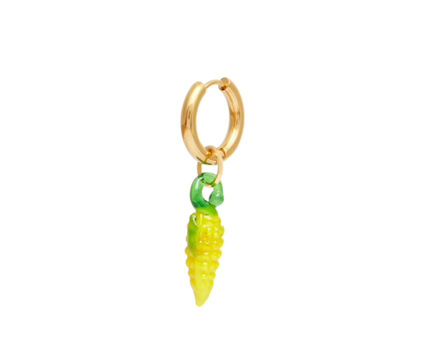 Corn Glass Earring