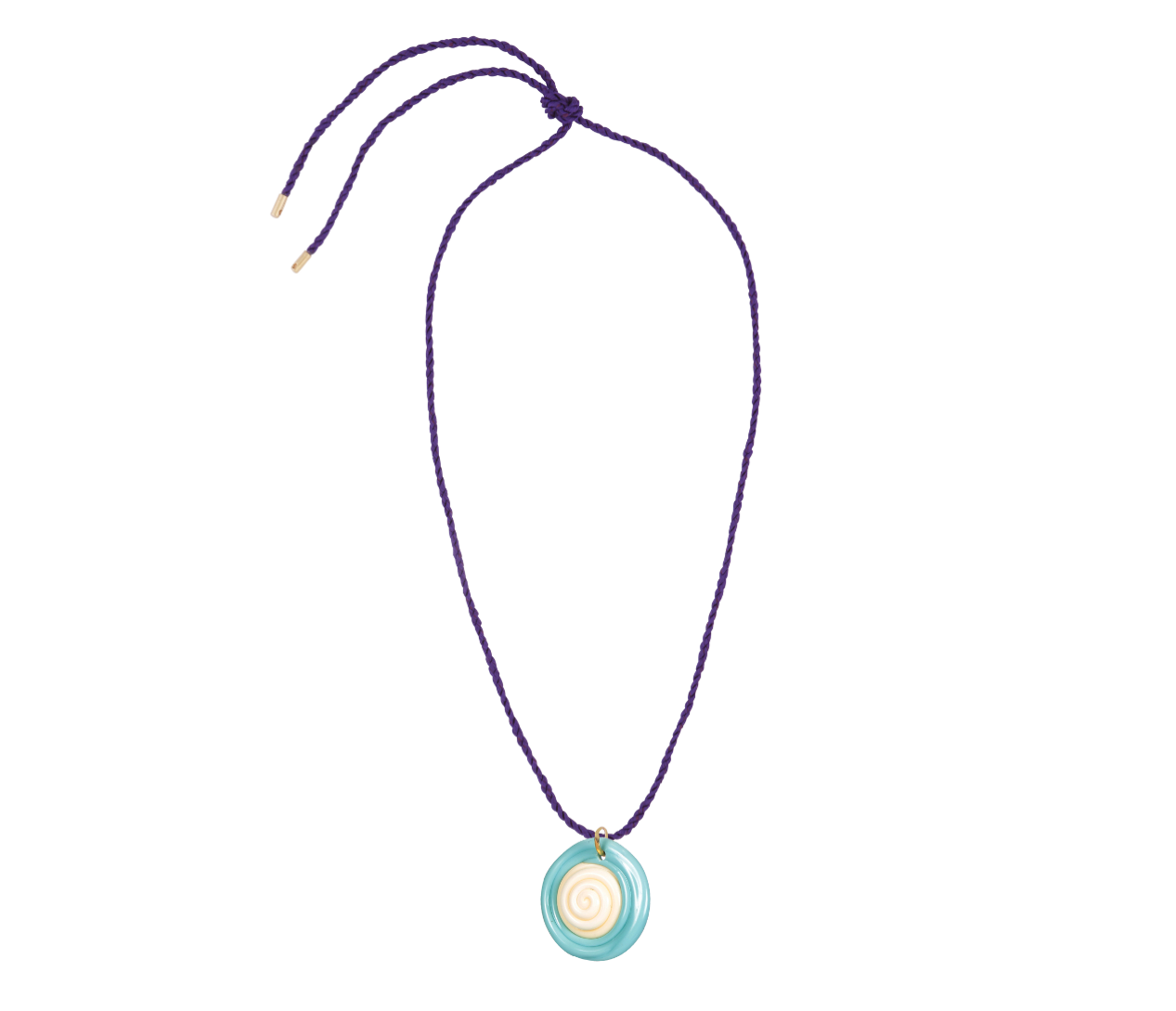 Kaiki Sea Urchin Glass & Silk Cord Necklace