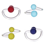 Set of 4 Multicoloured Napkin Rings