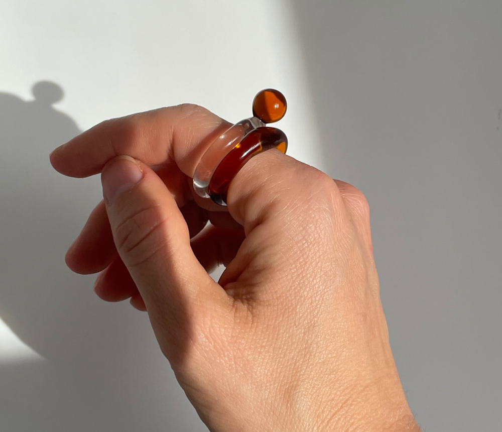 Bolita Amber Glass Ring