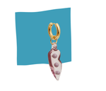 Pea in a Pod See Through Plum Glass Earring