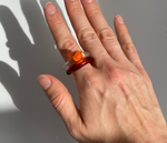 Linea Amber Glass Ring