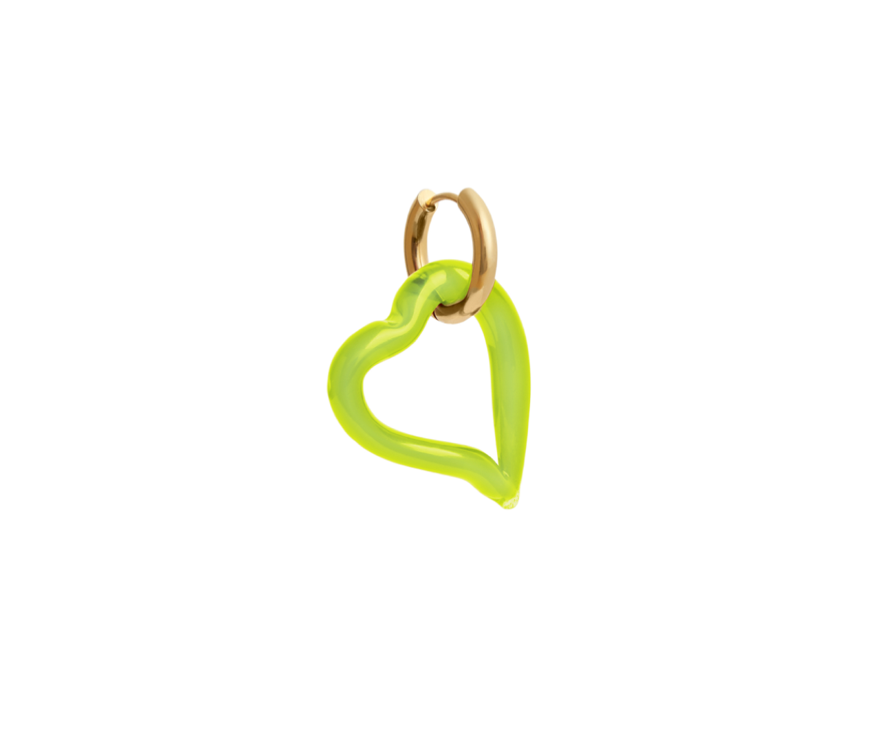 Heart of Glass Lime Green Earring