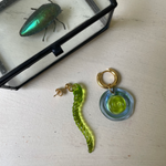 Posidonia earrings Green Pair