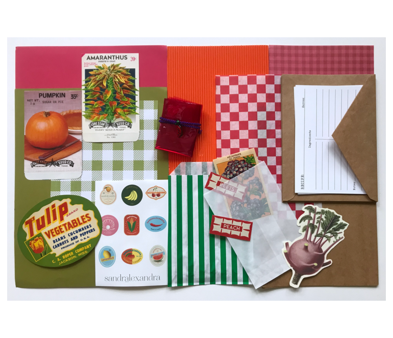 Build your own Collage Parcel 12 - Market Treasures & Fruity Trinkets