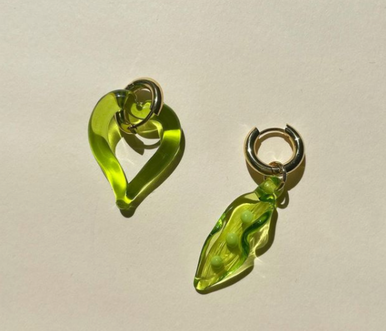 Heart of Glass Lime Green Earring – sandralexandra